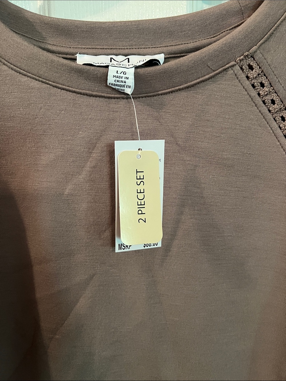 Neutral Mauve Lightweight Sweatshirt Set - Picture 3 of 7